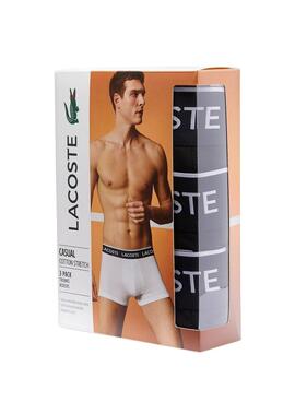 Pack 3 Boxer Lacoste Casual Noire Homme