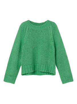 Pull Name It Quantité Boxy Vert pour Fille