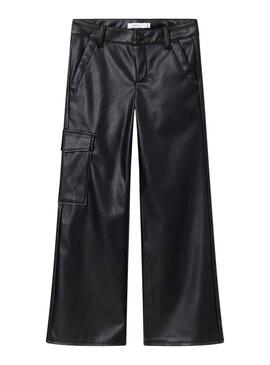 Pantalon Name It Salli Wide Cargo Noire pour Fille