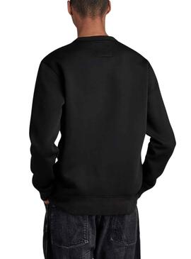 Sweat G-Star Vieille école Logo Noire pour Homme