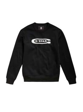 Sweat G-Star Vieille école Logo Noire pour Homme