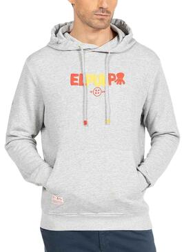 Sweat El Pulpo Inscription RFEF Gris pour Homme