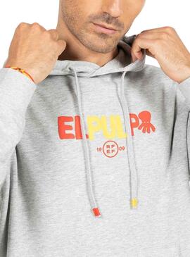 Sweat El Pulpo Inscription RFEF Gris pour Homme