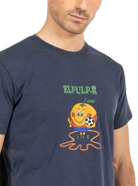 T-Shirt El Pulpo Naranjito RFEF Bleu Marine Homme