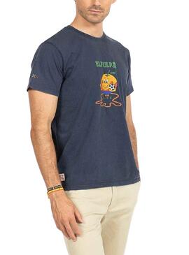 T-Shirt El Pulpo Naranjito RFEF Bleu Marine Homme
