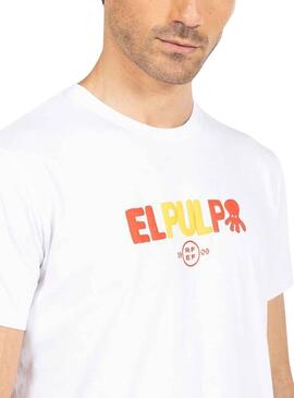 T-Shirt El Pulpo Inscription RFEF Blanc Homme