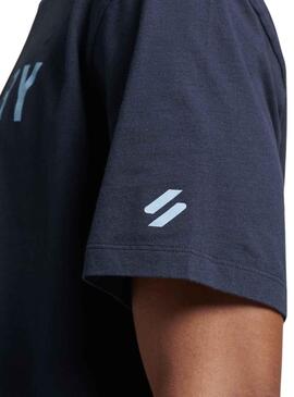 T-Shirt Superdry Code Core Sport Bleu Marine Homme
