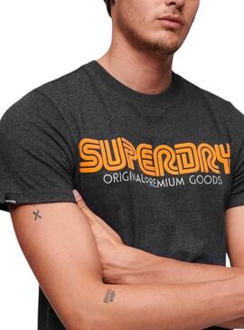 T-Shirt Superdry Repeat Bleu Marine pour Homme