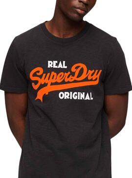 T-Shirt Superdry Real Noire pour Homme