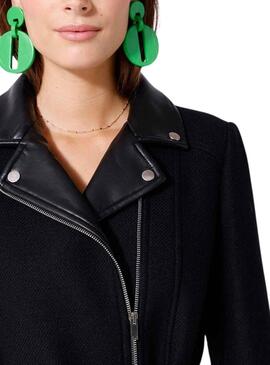 Abri Naf Naf Maxi Noire pour Femme