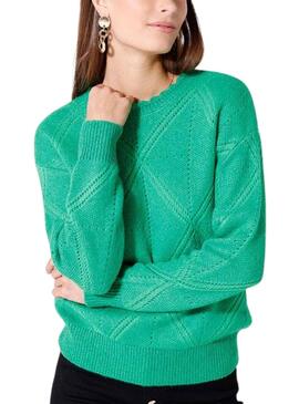 Pull Naf Naf Citron Vert pour Femme