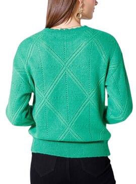 Pull Naf Naf Citron Vert pour Femme