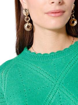 Pull Naf Naf Citron Vert pour Femme