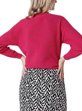 Pull Naf Naf Brouillons roses pour Femme