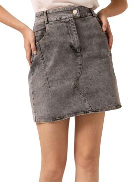 Jupe Naf Naf Denim Gris pour Femme