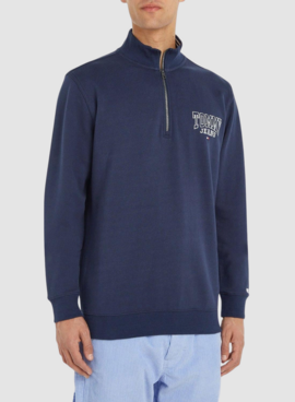 Sweat Tommy Jeans Graphic Bleu pour Homme
