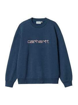 Sweat Carhartt Sweat Squid Bleu pour Femme