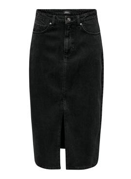 Jupe Only Blanc Midi Noire pour Femme