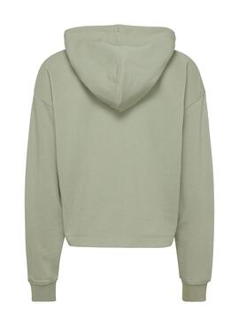 Sweat Tommy Jeans Relaxed Logo Vert Femme