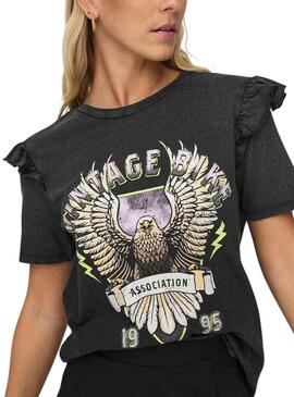 T-Shirt Only Lucy Life Noire pour Femme