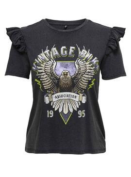 T-Shirt Only Lucy Life Noire pour Femme