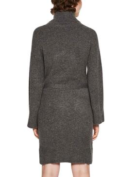 Robe Vila Vivimalina Rollneck Gris pour Femme