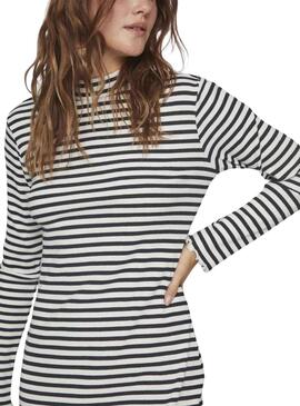 Robe Vila Vithessa High Cou Noire pour Femme