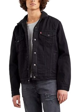 Veste Denim Levis Sheep Noire Homme
