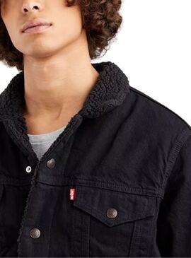 Veste Denim Levis Sheep Noire Homme