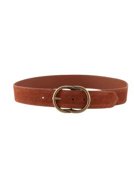 Ceinture Pieces Laura Suède Camel pour Femme