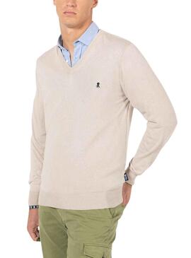 Pull El Pulpo Arizona Beige pour Homme