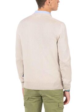 Pull El Pulpo Arizona Beige pour Homme