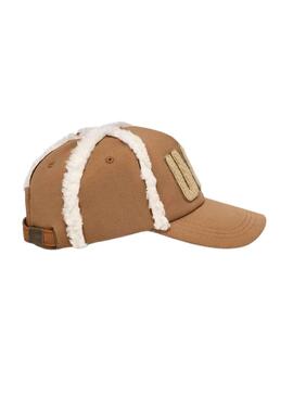 Casquette UGG collé Fleece Camel pour Femme
