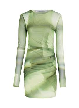 Robe Calvin Klein Illuminé Vert Femme