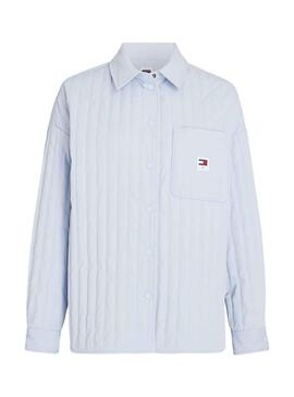 Surchemise Tommy Jeans Quilted Bleu pour Femme