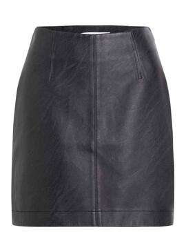 Jupe Calvin Klein Faux Leather Noire pour Femme