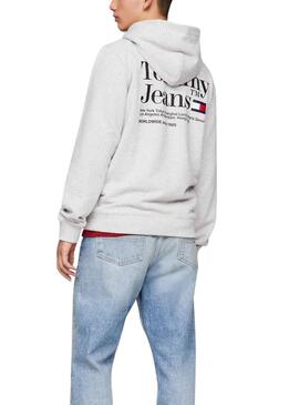 Sweat Tommy Jeans Rég. Modern Gris Homme