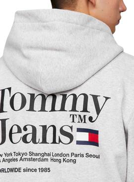 Sweat Tommy Jeans Rég. Modern Gris Homme