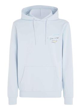 Sweat Tommy Jeans Reg MeADN métallique Bleu Homme