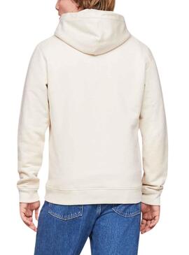 Sweat Tommy Jeans Rég. Bold Beige Homme