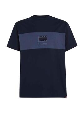 T-Shirt Tommy Jeans Rég Tonal Bleu Marine Homme