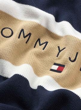 Pull Tommy Jeans Rugby Vert pour Homme