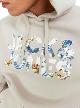 Sweat Jack & Jones Jeff Beige pour Homme