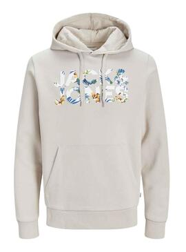 Sweat Jack & Jones Jeff Beige pour Homme