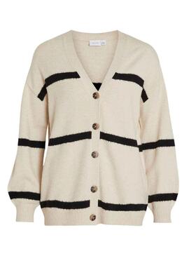 Veste Vila Viril Stripe Noire et Blanc