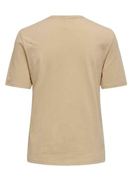 T-Shirt Only Lucie Beige pour Femme