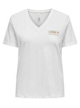T-Shirt Only Nori Blanc pour Femme
