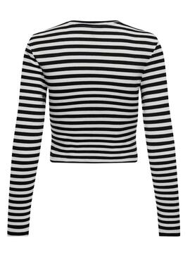T-Shirt Only Elina Rayures Blanc et Noire