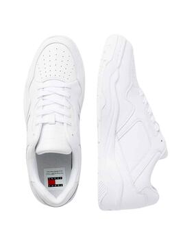 Baskets Tommy Jeans Leather Blanc Homme