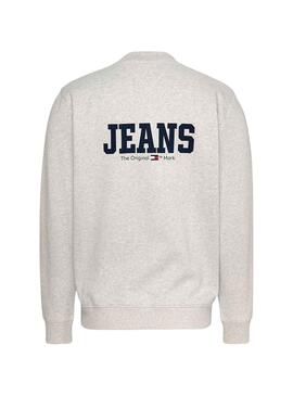 Sweat Tommy Jeans Rég Avant Gris pour Homme
